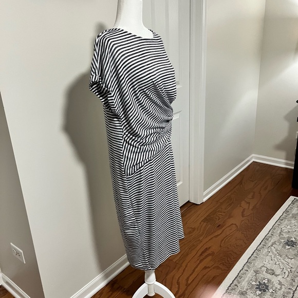 GAP Soft-Spun Midi T-Shirt Twist-Knot Dress - Picture 3 of 6